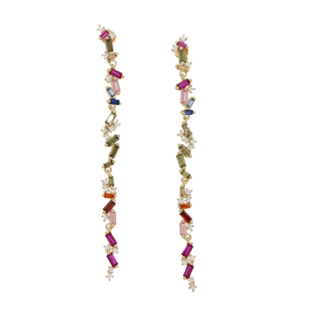 The ANTOYAH Austrian Crystals Long Earrings - Picture 1 of 3